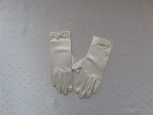 Children Satin Gloves with Bow