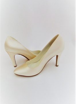 603 Winter White Satin Shoes